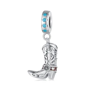 (afbeelding voor) Pandora Stijl Cowboy Leren Laarzen Hanger - SCC2566