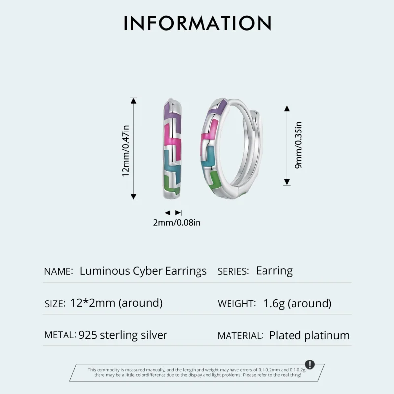 (afbeelding voor) Pandora Stijl Cyber Luminous Oorringen - SCE1645 - Bekijken 5