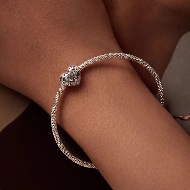 (afbeelding voor) Pandora Stijl Dankbaarheids Hart Bedel - BSC923 - Bekijken 7