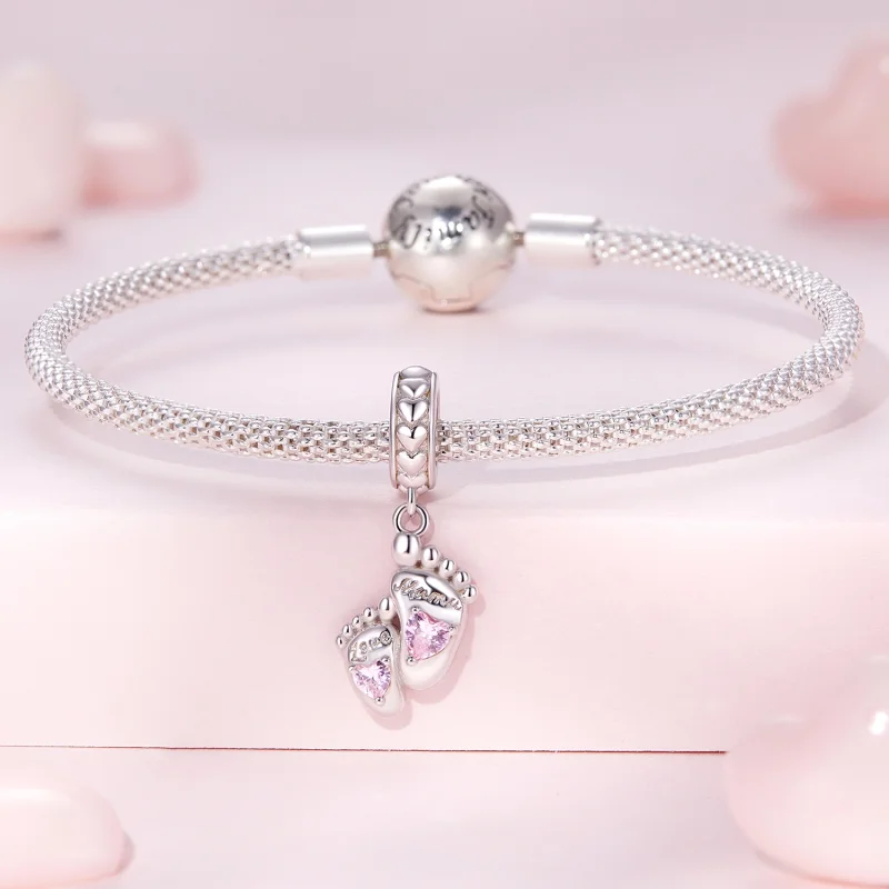 (afbeelding voor) Pandora Stijl De Voetstappen van Liefde Hanger - BSC825 - Bekijken 3