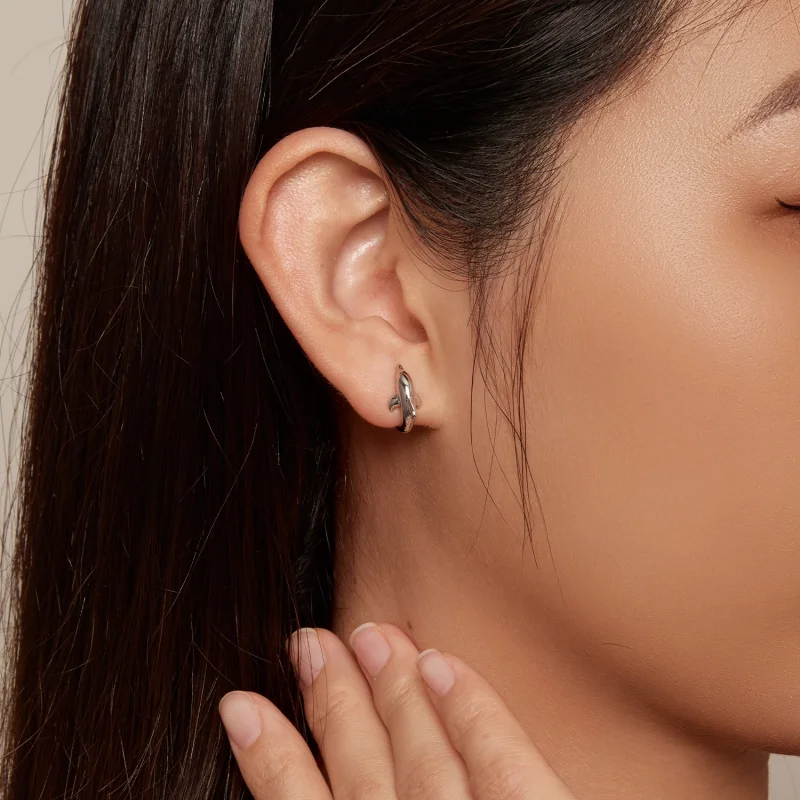 (afbeelding voor) Pandora stijl dolfijn oorringen - BSE881 - Bekijken 5