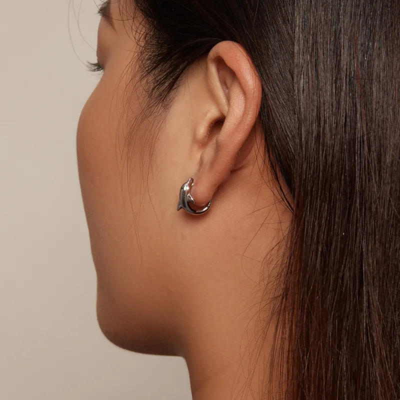 (afbeelding voor) Pandora stijl dolfijn oorringen - BSE881 - Bekijken 7