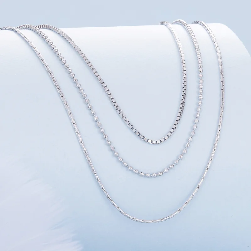 (afbeelding voor) Pandora-stijl Drielaagse Ketting - BSN333 - Bekijken 2