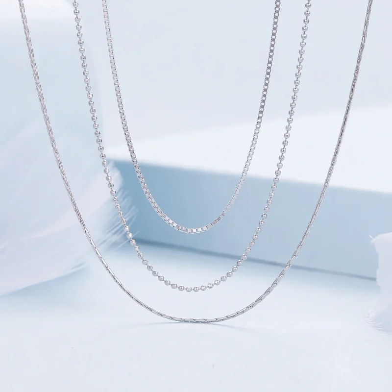 (afbeelding voor) Pandora-stijl Drielaagse Ketting - BSN333 - Bekijken 3