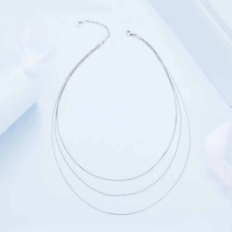 (afbeelding voor) Pandora-stijl Drielaagse Ketting - BSN333 - Bekijken 4