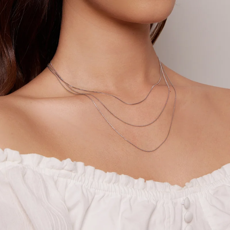 (afbeelding voor) Pandora-stijl Drielaagse Ketting - BSN333 - Bekijken 6