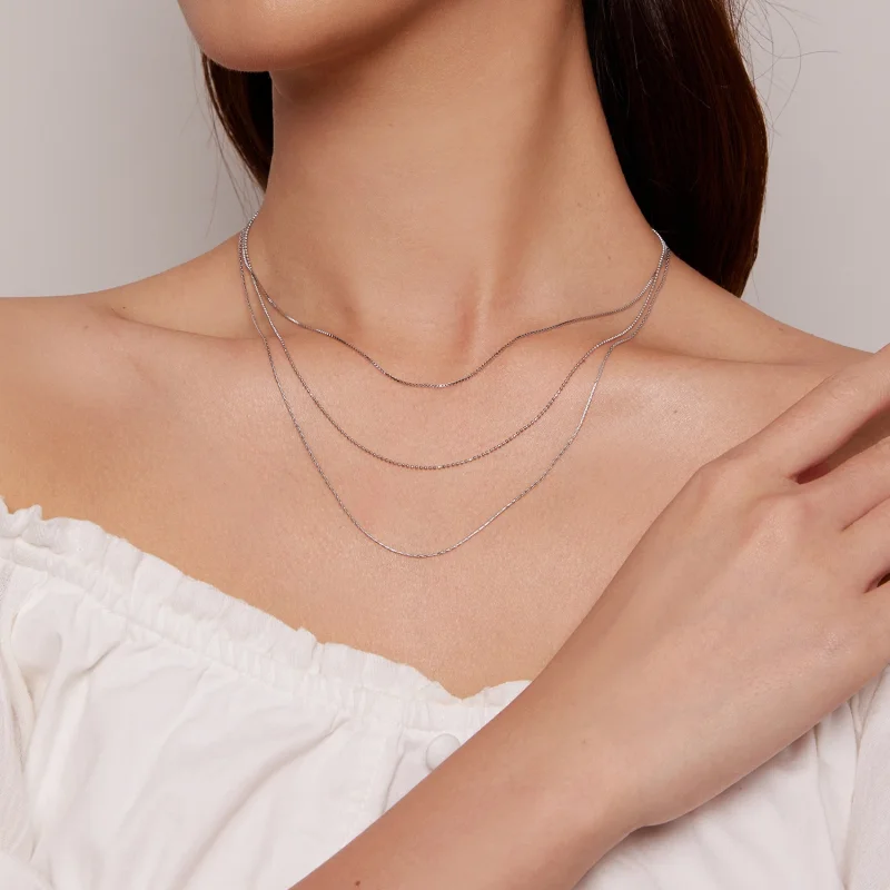 (afbeelding voor) Pandora-stijl Drielaagse Ketting - BSN333 - Bekijken 7