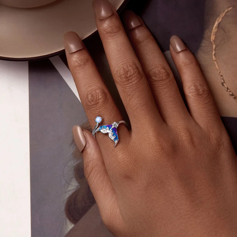 (afbeelding voor) Pandora-stijl Droom Zeemeermin Open Ring - BSR494-E - Bekijken 5