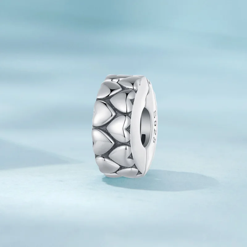 (afbeelding voor) Pandora Stijl Dubbele Harten Clip - SCC2637 - Bekijken 2