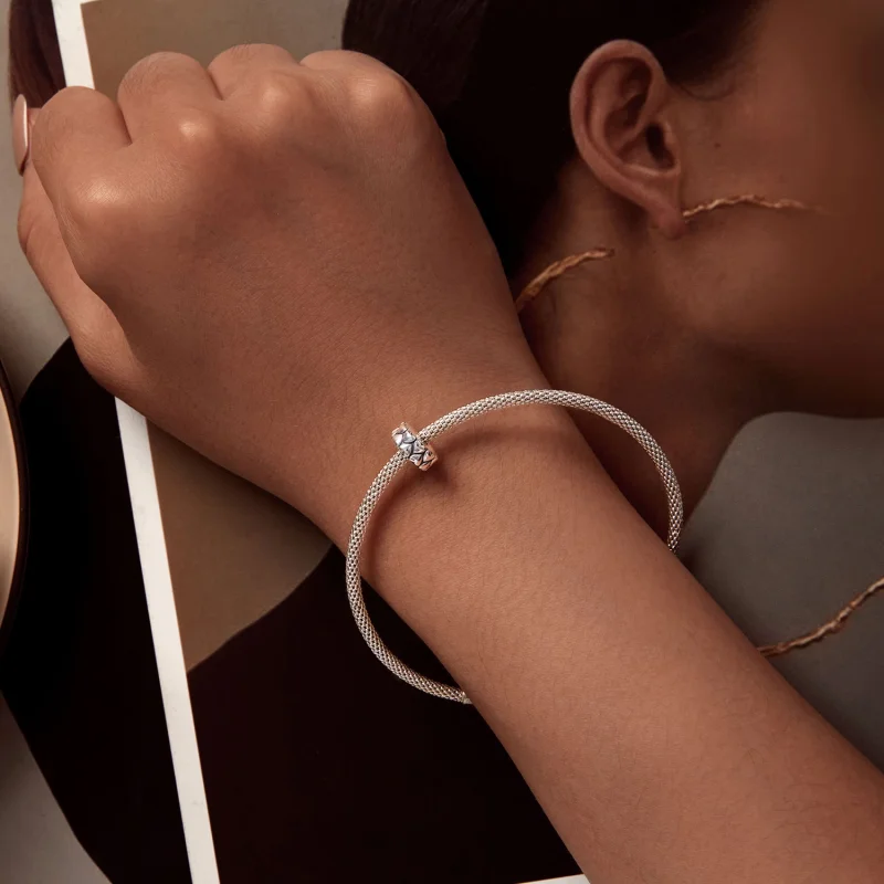 (afbeelding voor) Pandora Stijl Dubbele Harten Clip - SCC2637 - Bekijken 6