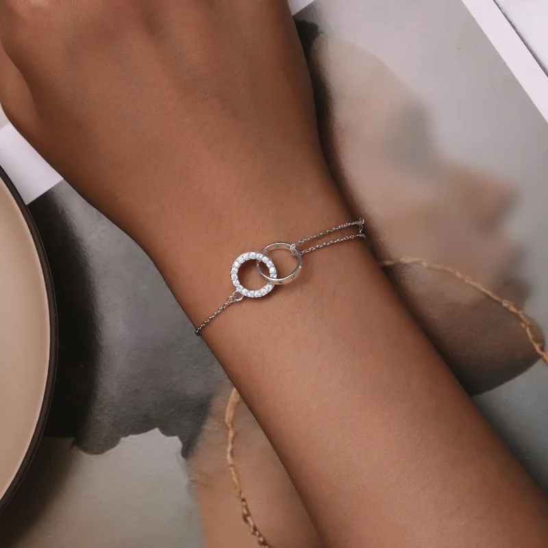 (afbeelding voor) Pandora Stijl Dubbele Ketting Armband - BSB151 - Bekijken 4