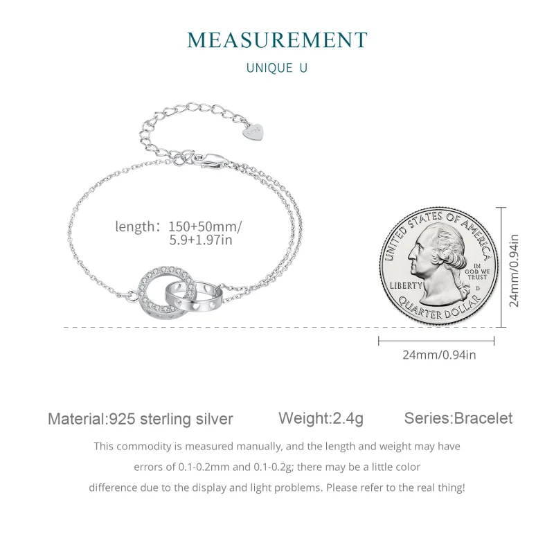 (afbeelding voor) Pandora Stijl Dubbele Ketting Armband - BSB151 - Bekijken 7