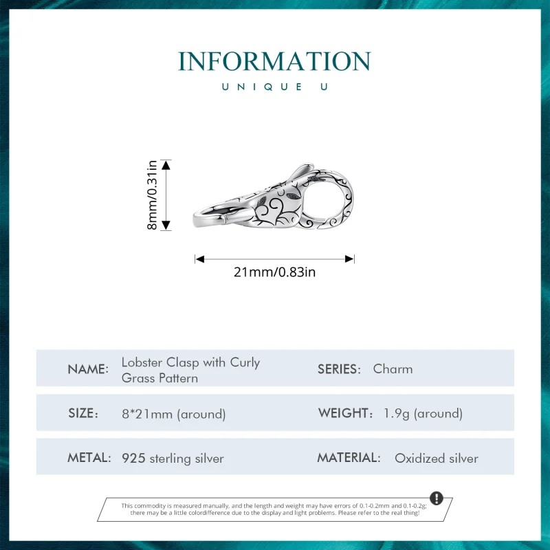 (afbeelding voor) Pandora Stijl Dubbele Kreeftsluiting - BSP023 - Bekijken 4