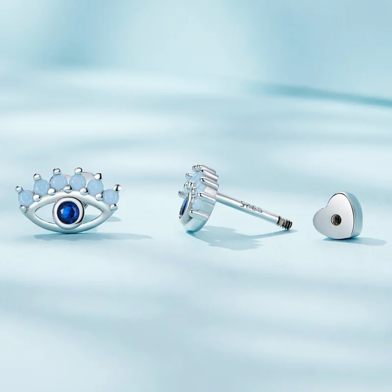 (afbeelding voor) Pandora-stijl Duivelogen Twee-Draag Studs Oorbellen - SCE1581 - Bekijken 3