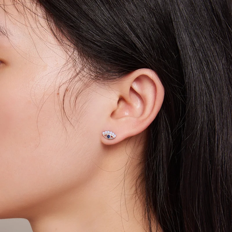 (afbeelding voor) Pandora-stijl Duivelogen Twee-Draag Studs Oorbellen - SCE1581 - Bekijken 6