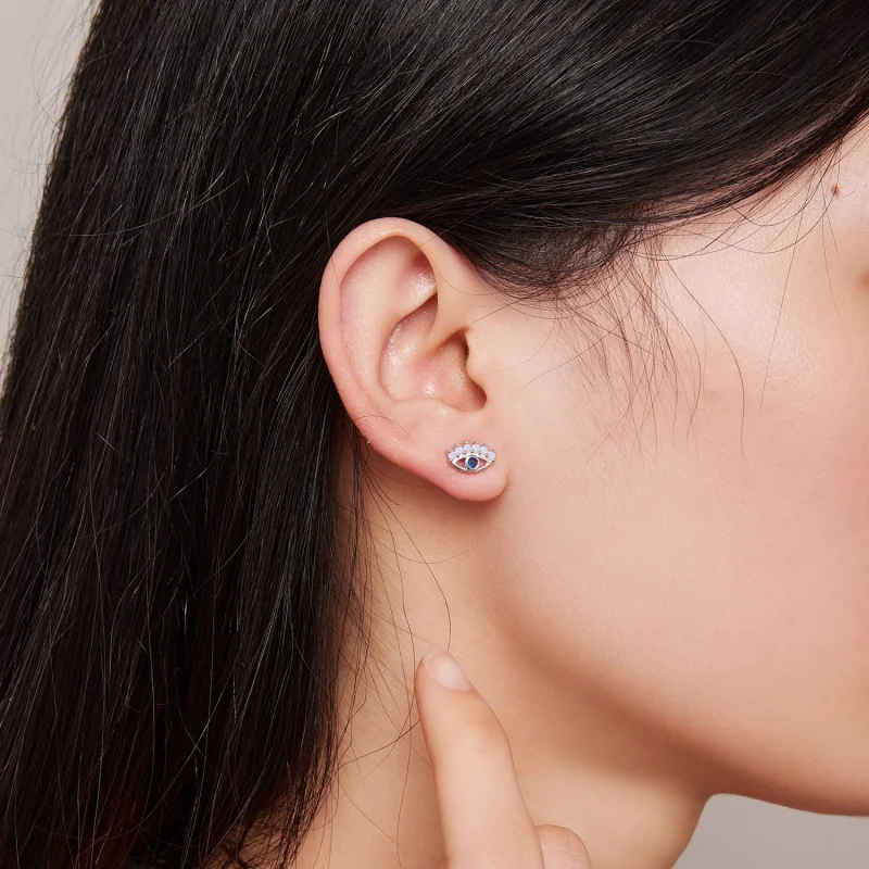 (afbeelding voor) Pandora-stijl Duivelogen Twee-Draag Studs Oorbellen - SCE1581 - Bekijken 7