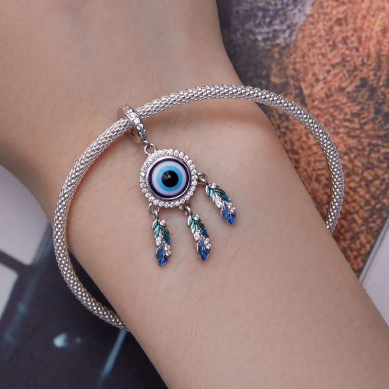 (afbeelding voor) Pandora-stijl Duivels Oog Dangle - BSC785 - Bekijken 8