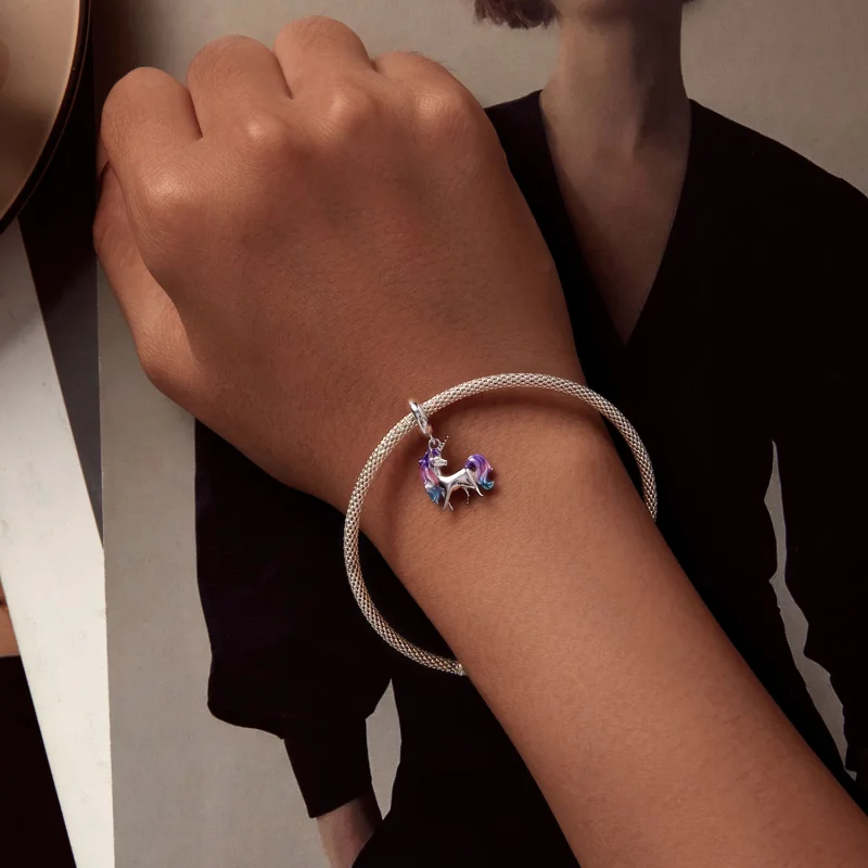 (afbeelding voor) Pandora-stijl Eenhoorn Hanger - SCC2621 - Bekijken 5