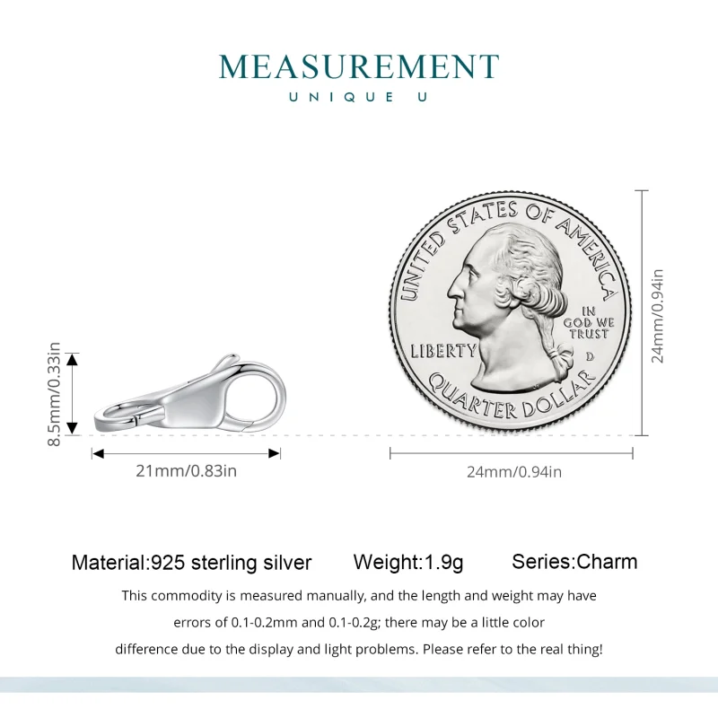 (afbeelding voor) Pandora-stijl eenvoudige dubbele karabijnsluiting - BSP025 - Bekijken 5