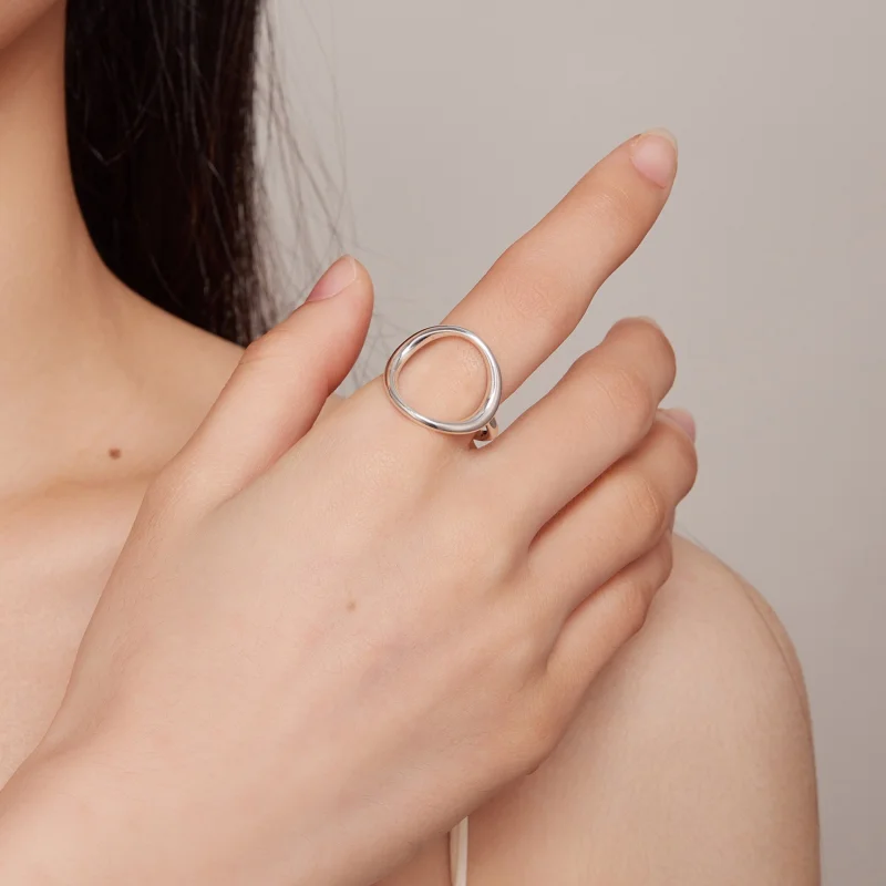 (afbeelding voor) Pandora Stijl Eenvoudige Samsara Open Ring - SCR919 - Bekijken 5