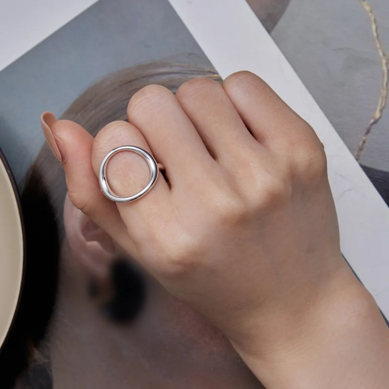 (afbeelding voor) Pandora Stijl Eenvoudige Samsara Open Ring - SCR919 - Bekijken 7