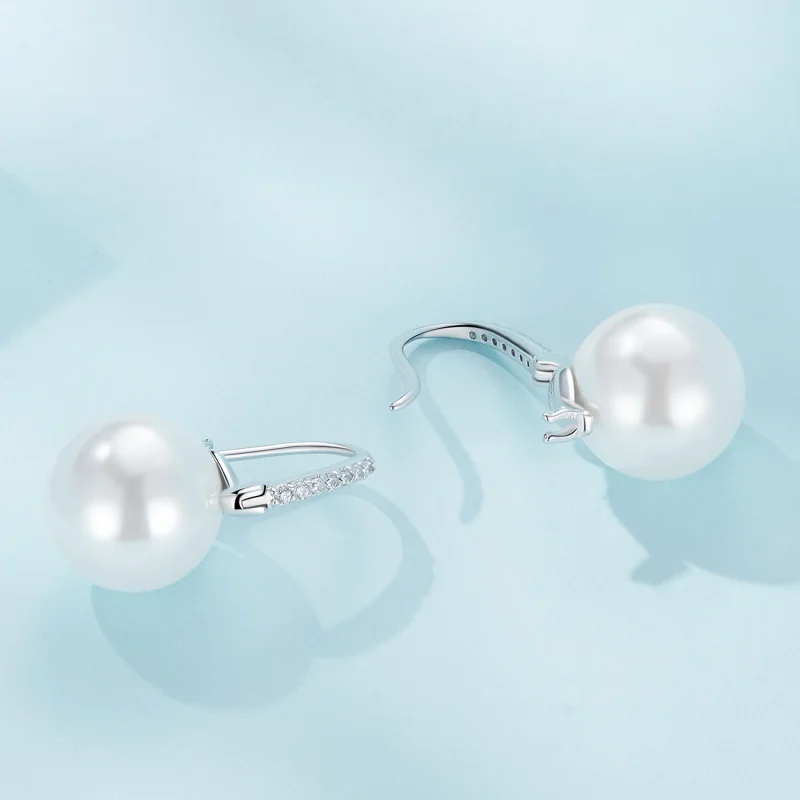 (afbeelding voor) Pandora-stijl eenvoudige schelpkralen oorbellen - SCE1583 - Bekijken 3