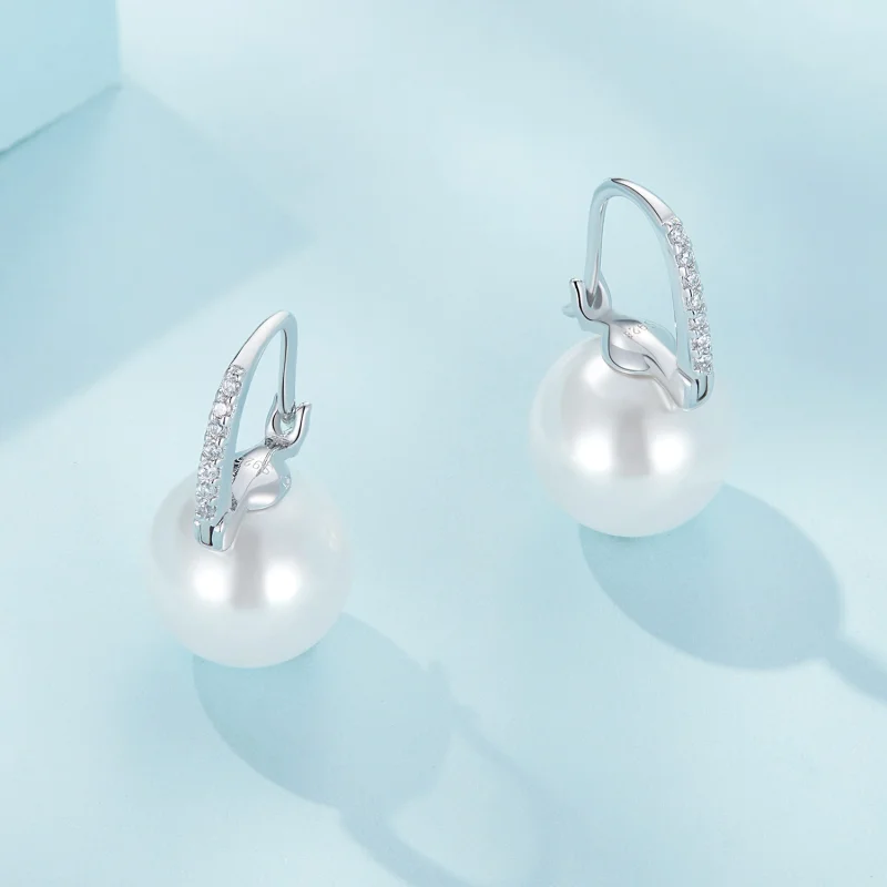 (afbeelding voor) Pandora-stijl eenvoudige schelpkralen oorbellen - SCE1583 - Bekijken 4