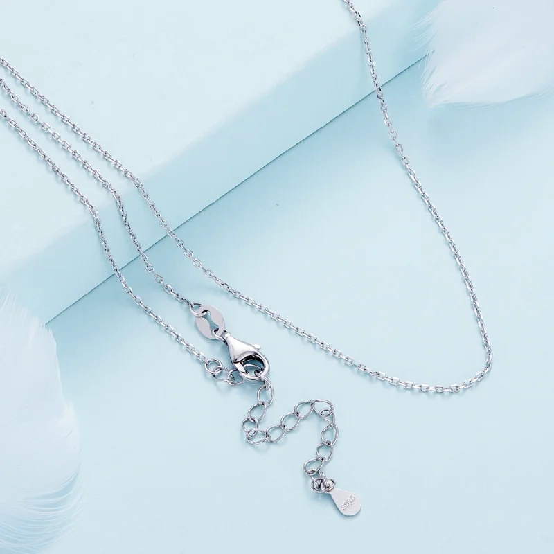 (afbeelding voor) Pandora-stijl eenvoudige zilveren ketting - SCA018 - Bekijken 4