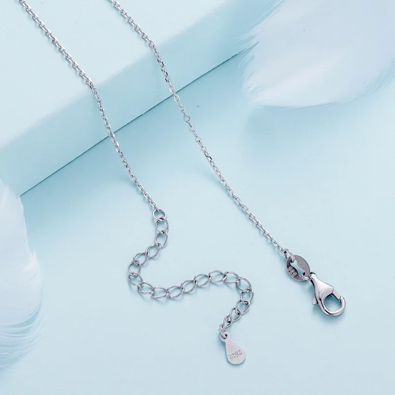 (afbeelding voor) Pandora-stijl eenvoudige zilveren ketting - SCA018 - Bekijken 5