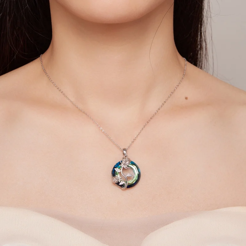 (afbeelding voor) Pandora Stijl Engel Ring Roze Ketting - BSN313 - Bekijken 6