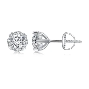 Pandora Stijl Exquise Moissanite Studs Oorbellen (Twee Certificaten) - MSE017 (afbeelding voor) Pandora Stijl Exquise Moissanite Studs Oorbellen (Twee Certificaten) - MSE017