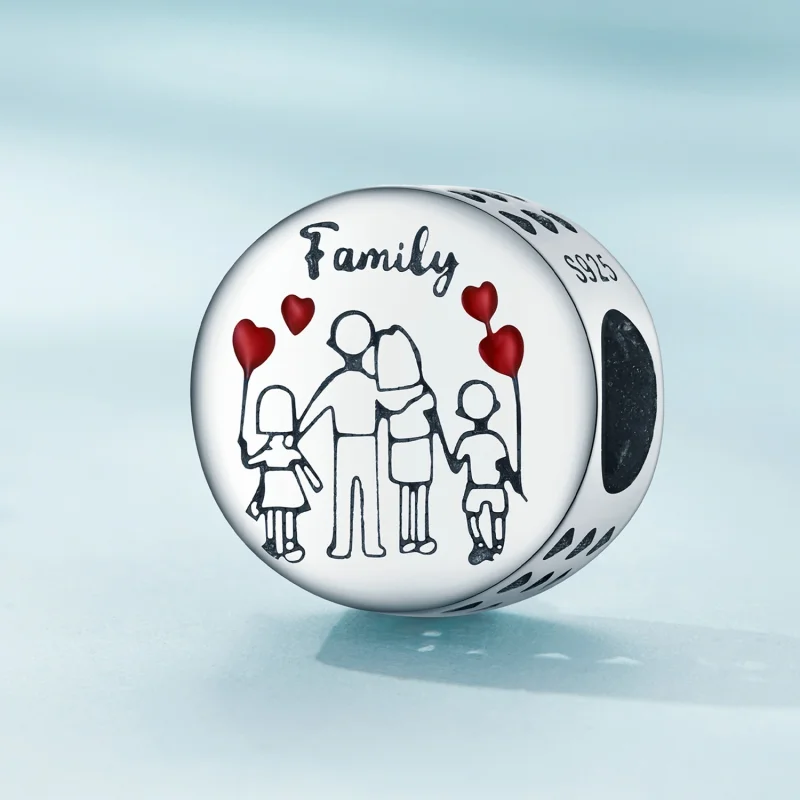 (afbeelding voor) Pandora Stijl Familiebedel - SCC2494 - Bekijken 2