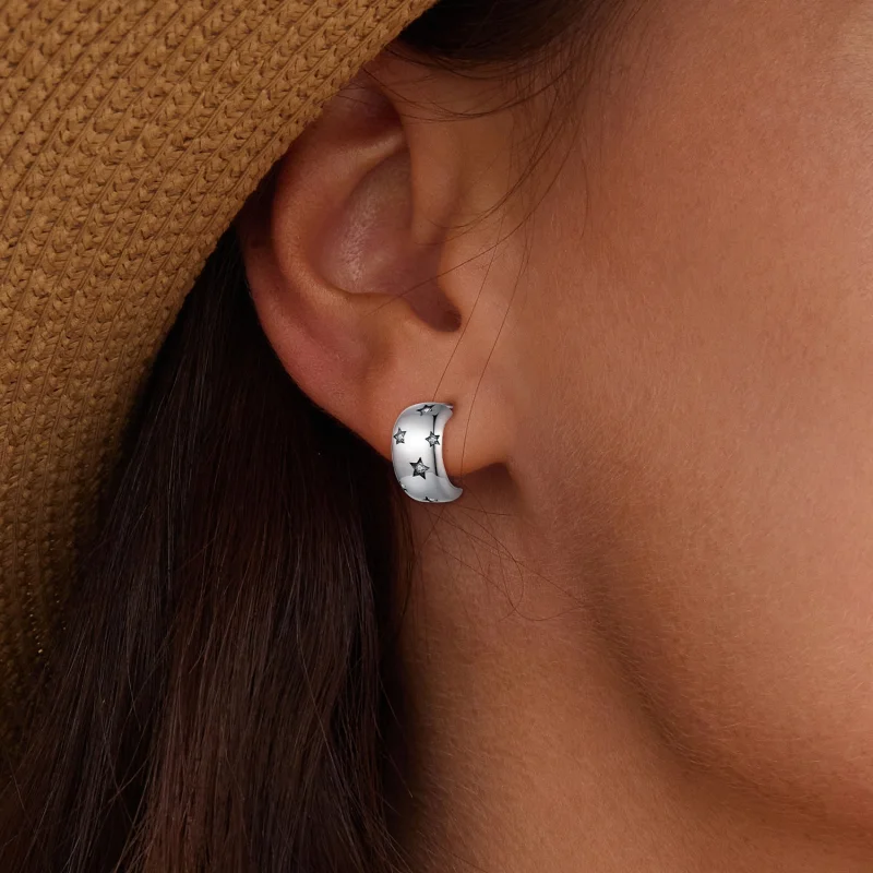 (afbeelding voor) Pandora Stijl Flash Ster Oorknopjes - BSE884 - Bekijken 6