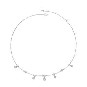 Pandora-stijl fonkelende kwast choker - BSN360 (afbeelding voor) Pandora-stijl fonkelende kwast choker - BSN360