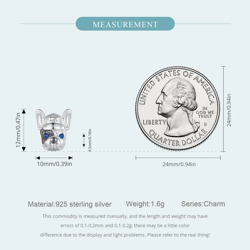 (afbeelding voor) Pandora stijl Franse Bulldog bedel - SCC2588 - Bekijken 5