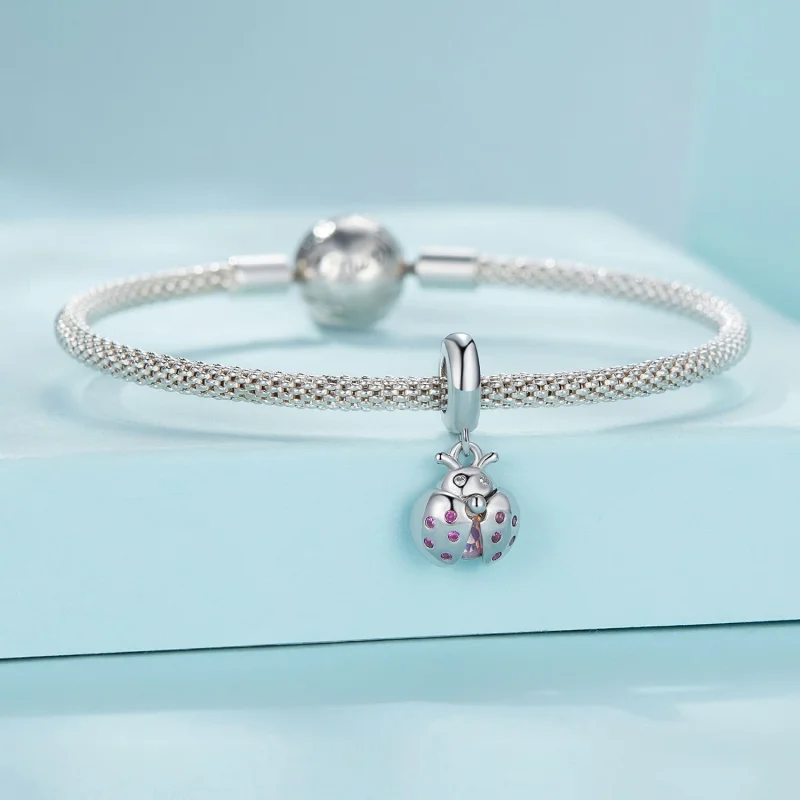 (afbeelding voor) Pandora-stijl Gelukslieveheersbeestje Hangertje - SCC2613 - Bekijken 3