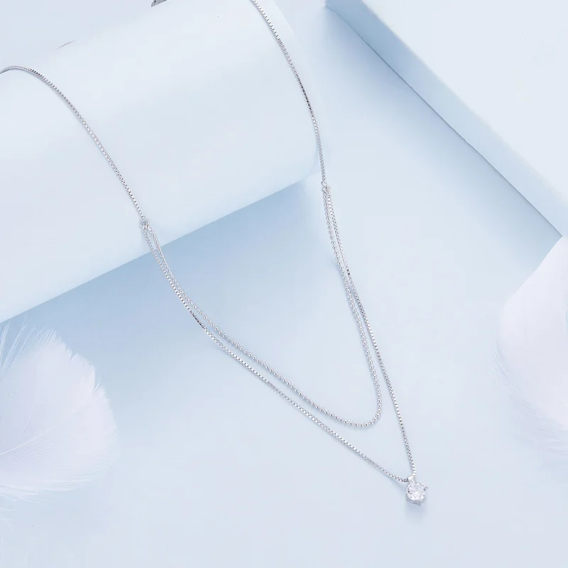 (afbeelding voor) Pandora stijl Glanzende Dubbele Laag Ketting - BSN358 - Bekijken 2