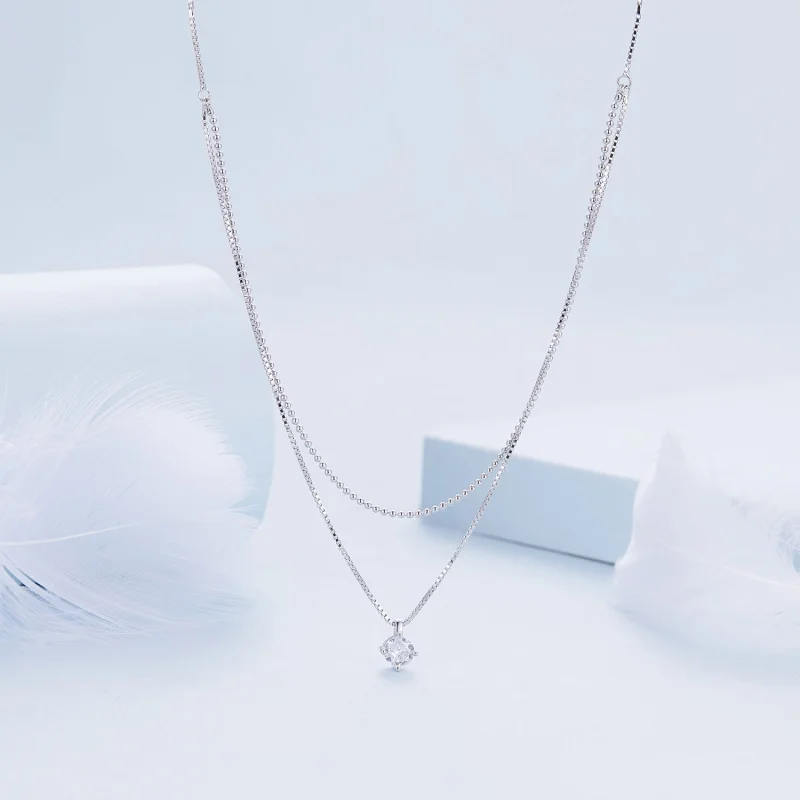 (afbeelding voor) Pandora stijl Glanzende Dubbele Laag Ketting - BSN358 - Bekijken 3