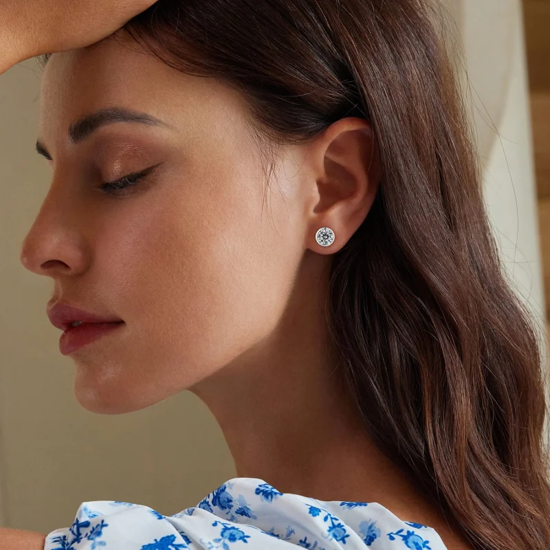 (afbeelding voor) Pandora-stijl glinsterende stekeroorbellen - BSE902 - Bekijken 6