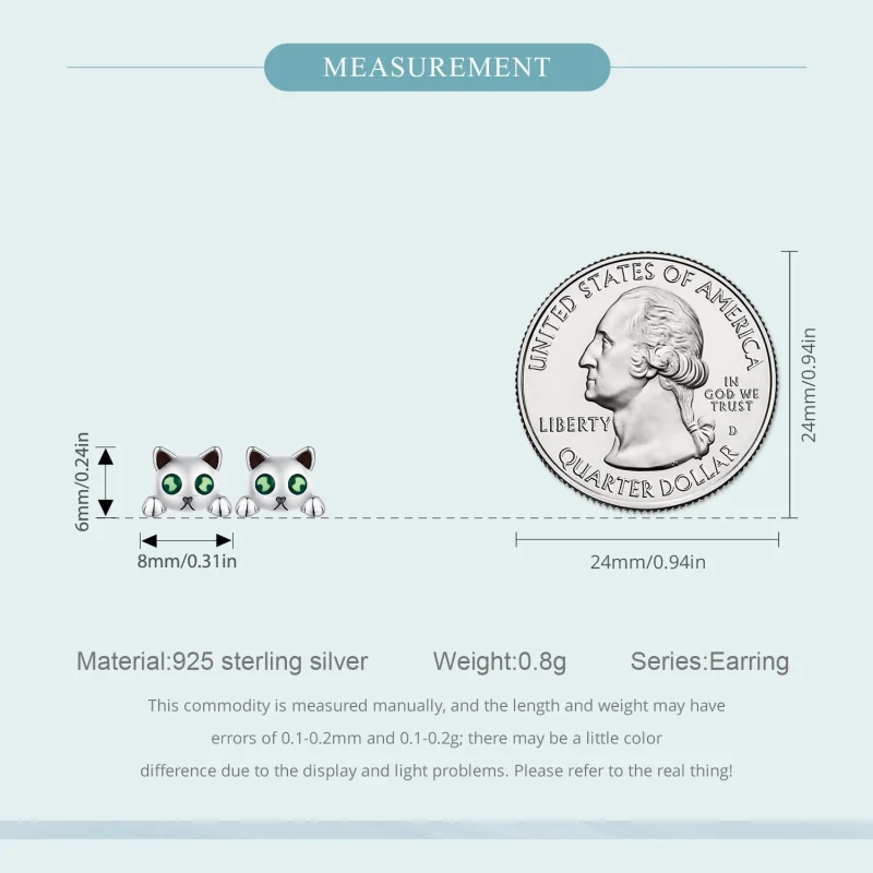 (afbeelding voor) Pandora-stijl Glow-In-The-Dark Studs Oorbellen met Kattenmotief - SCE1643 - Bekijken 6