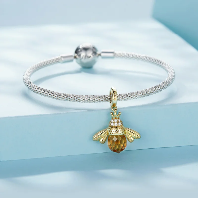 (afbeelding voor) Pandora Stijl Gouden Bij Dangle - SCC035-B - Bekijken 3