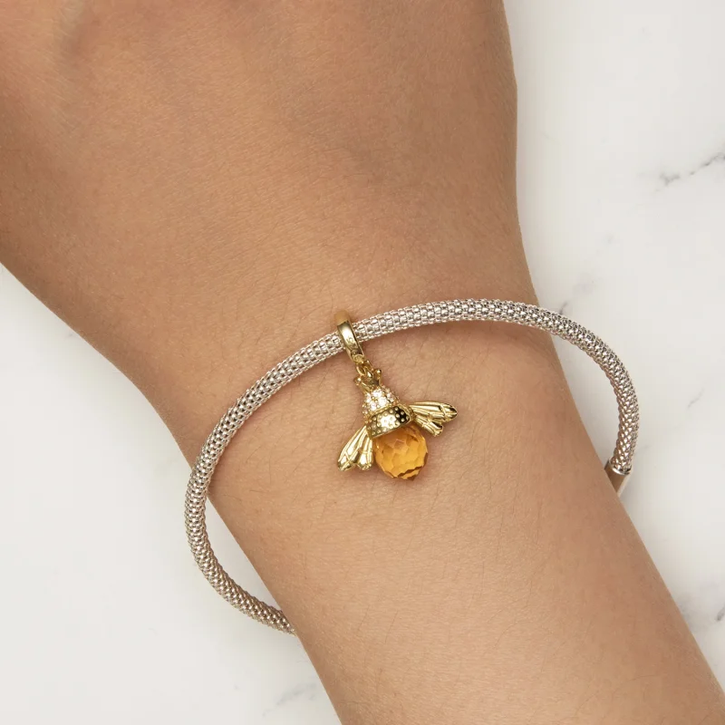 (afbeelding voor) Pandora Stijl Gouden Bij Dangle - SCC035-B - Bekijken 5