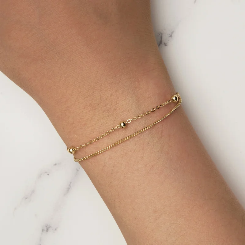 (afbeelding voor) Pandora Stijl Gouden Kralen Armband met Ketting - SCB131-B - Bekijken 8