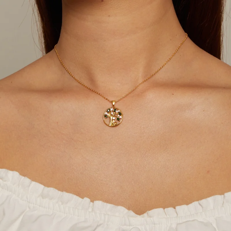 (afbeelding voor) Pandora-stijl Gouden Levensboom Hanger - SCN094-B - Bekijken 4