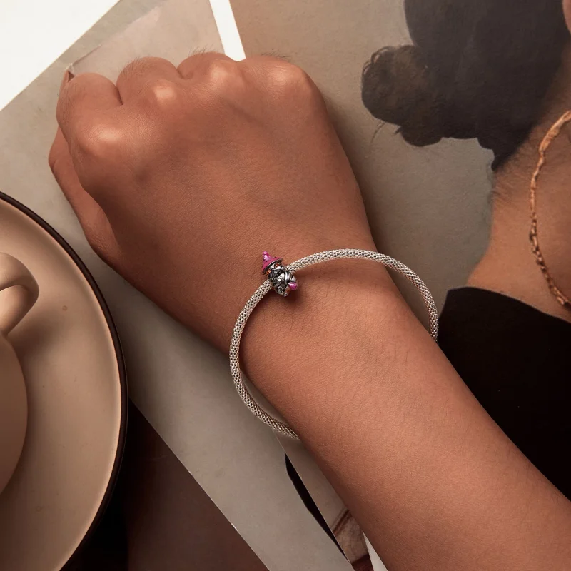 (afbeelding voor) Pandora-stijl Halloween Heksenkat Bedel - SCC2625 - Bekijken 6