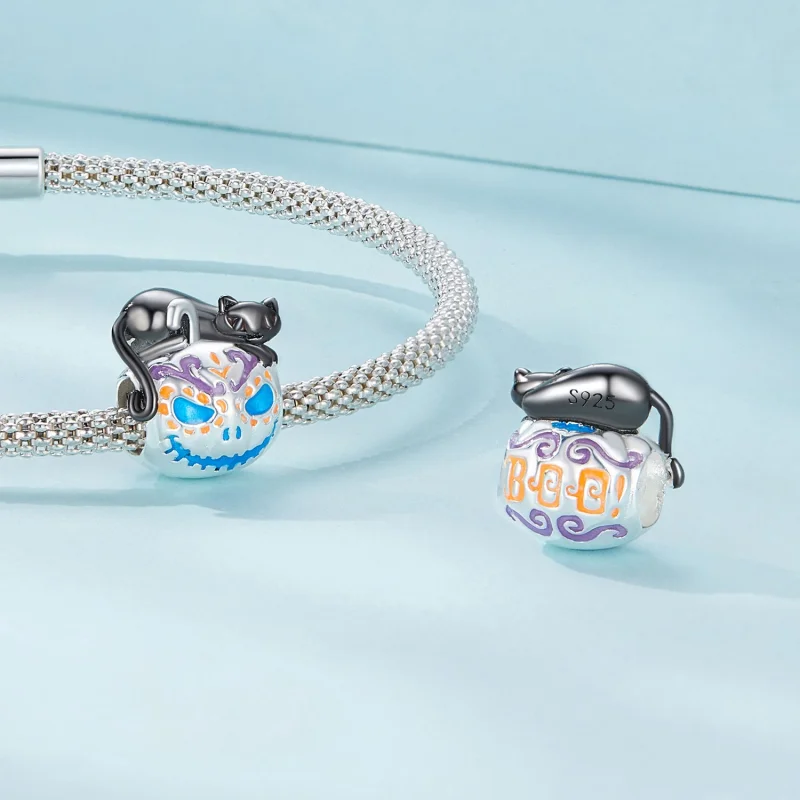 (afbeelding voor) Pandora Stijl Halloween Jack-O-Lantern Bedel - SCC2626 - Bekijken 4