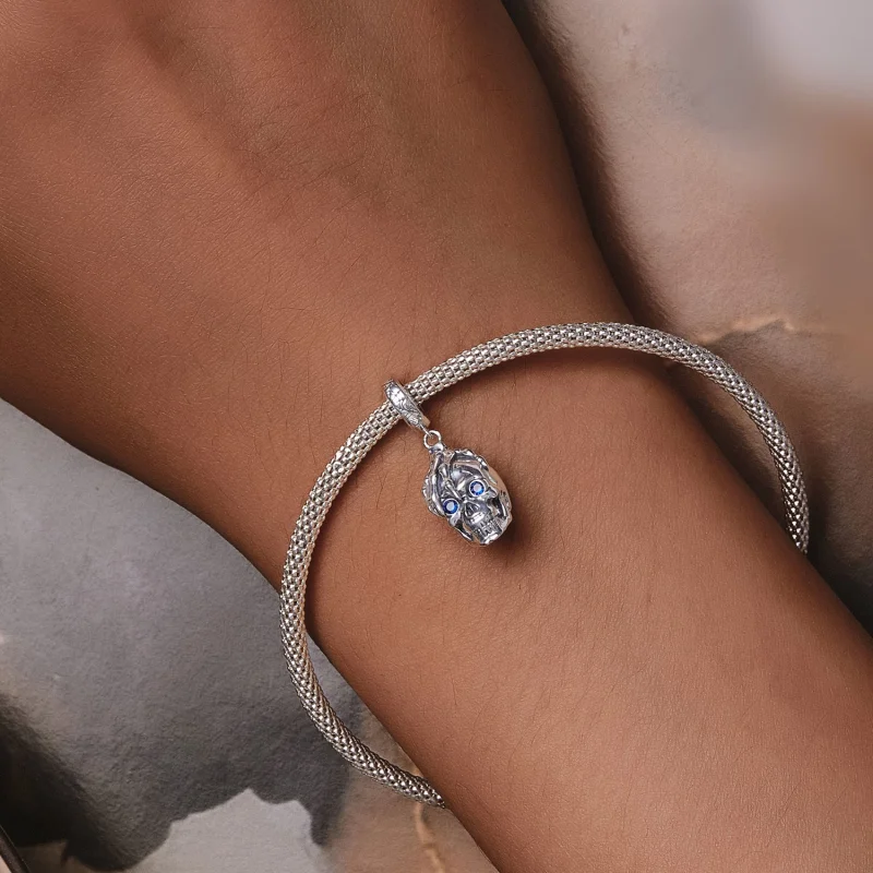 (afbeelding voor) Pandora Stijl Halloween Skull Dangle - SCC2606 - Bekijken 6