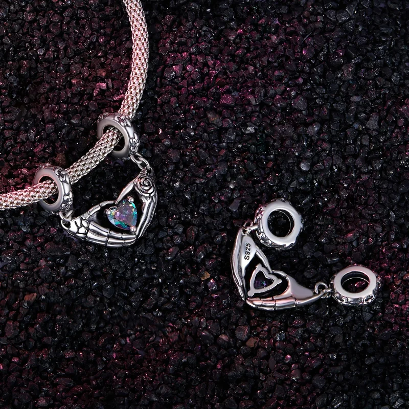 (afbeelding voor) Pandora-stijl Halloween Skull Hands Dangle - SCC2607 - Bekijken 4