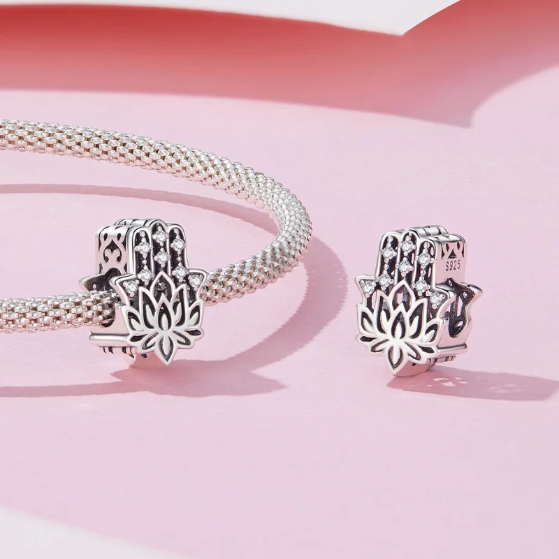 (afbeelding voor) Pandora-stijl Hand van Fatima bedel - SCC2628 - Bekijken 4