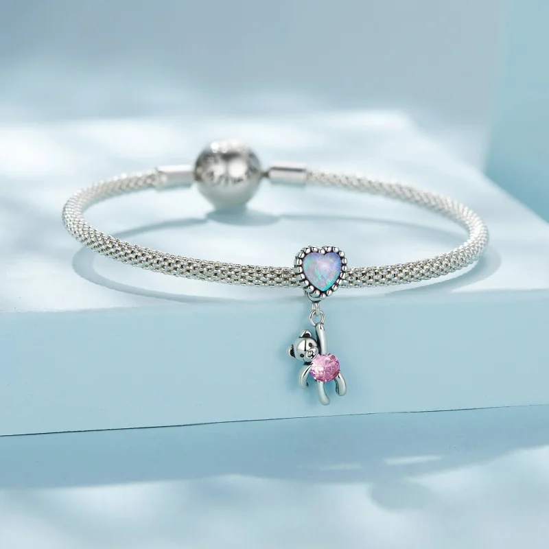 (afbeelding voor) Pandora Stijl Hangende Beer - SCC2591 - Bekijken 4